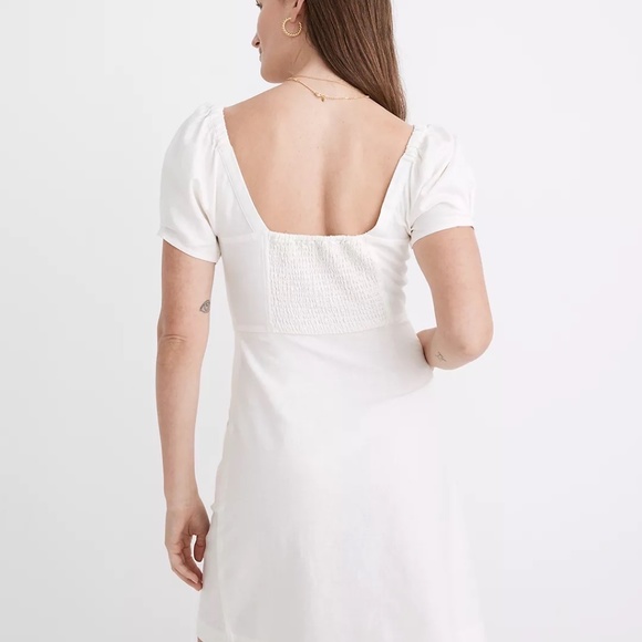 Madewell white linen dress sz 12 - Picture 10 of 13